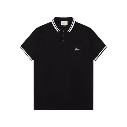 Letter Embroidery Polo T Shirt