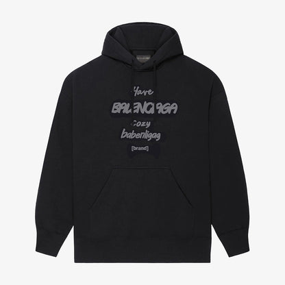 Gray Letter Print Hoodie