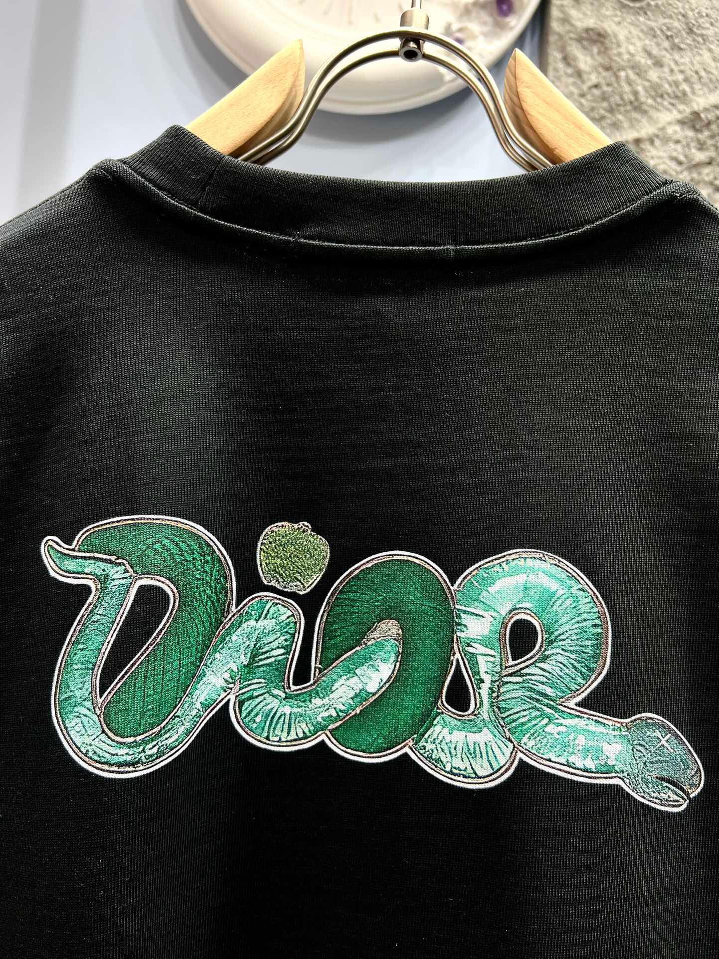 Snake Embroidered T-shirt