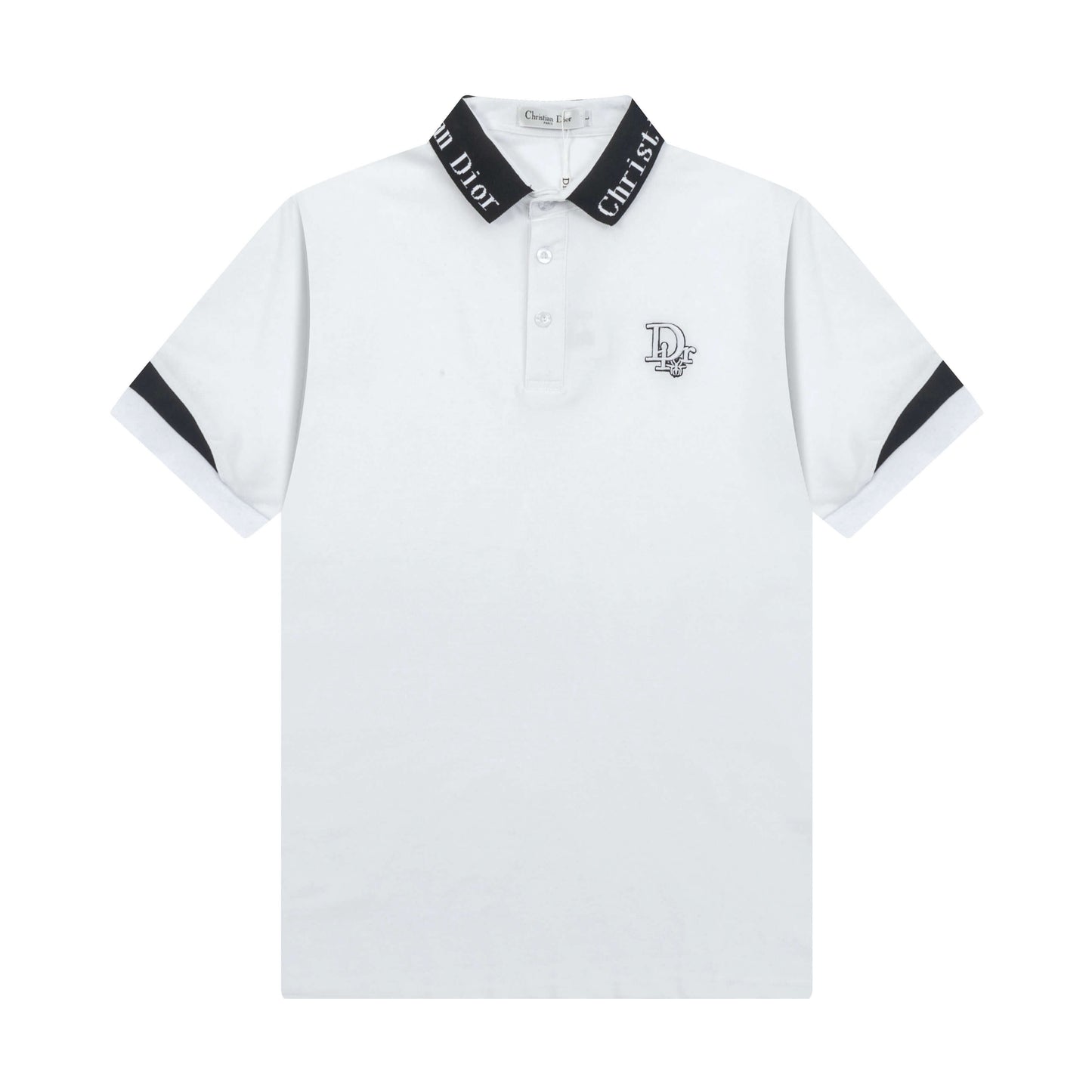 Letter Embroidery Polo Shirt