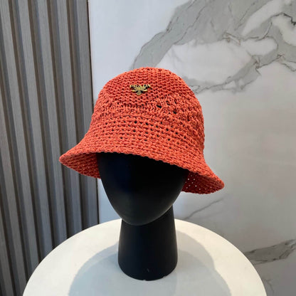 Elegant Holiday Style Thin Knitted Bucket Hat