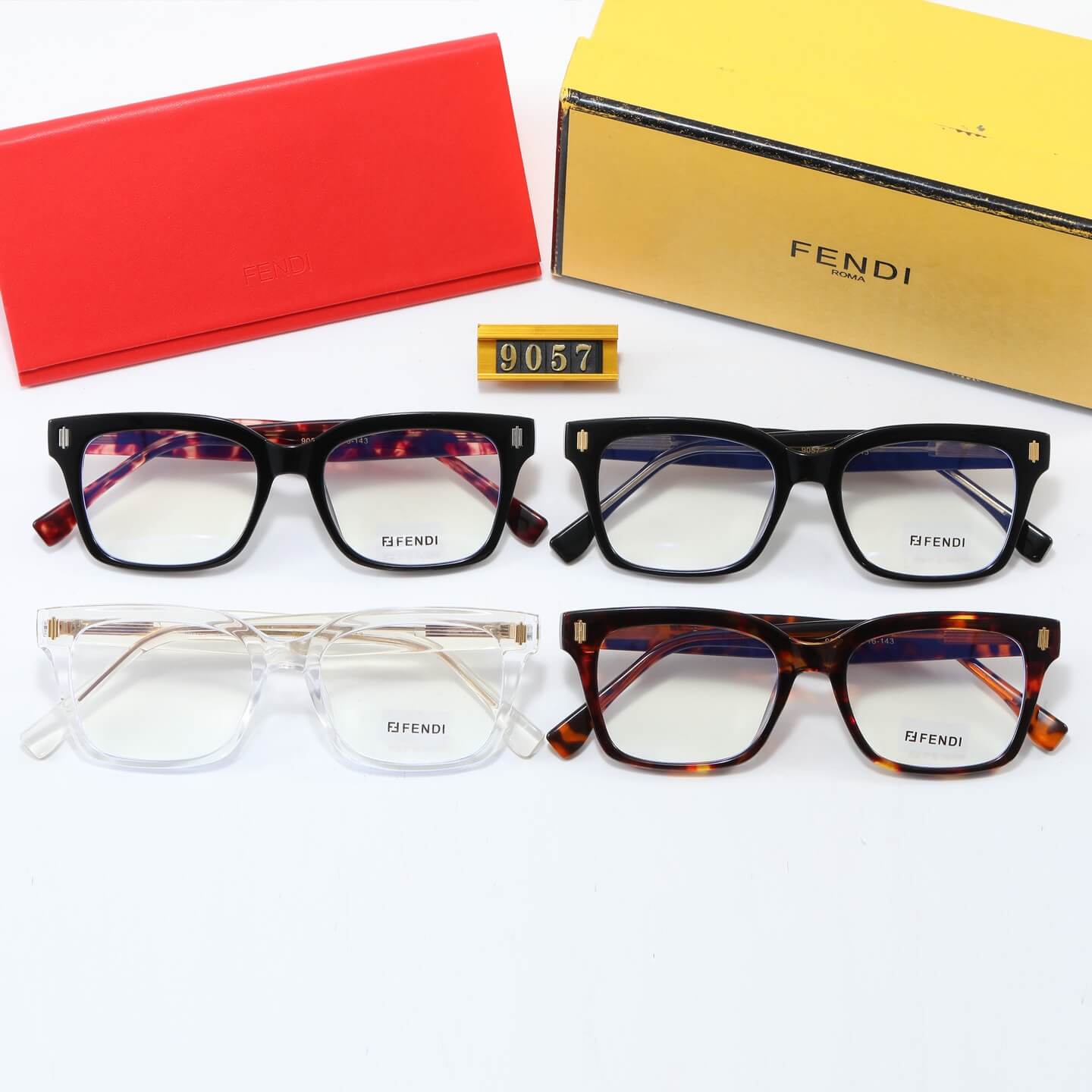 Fashion Square Frame Plain Glasses