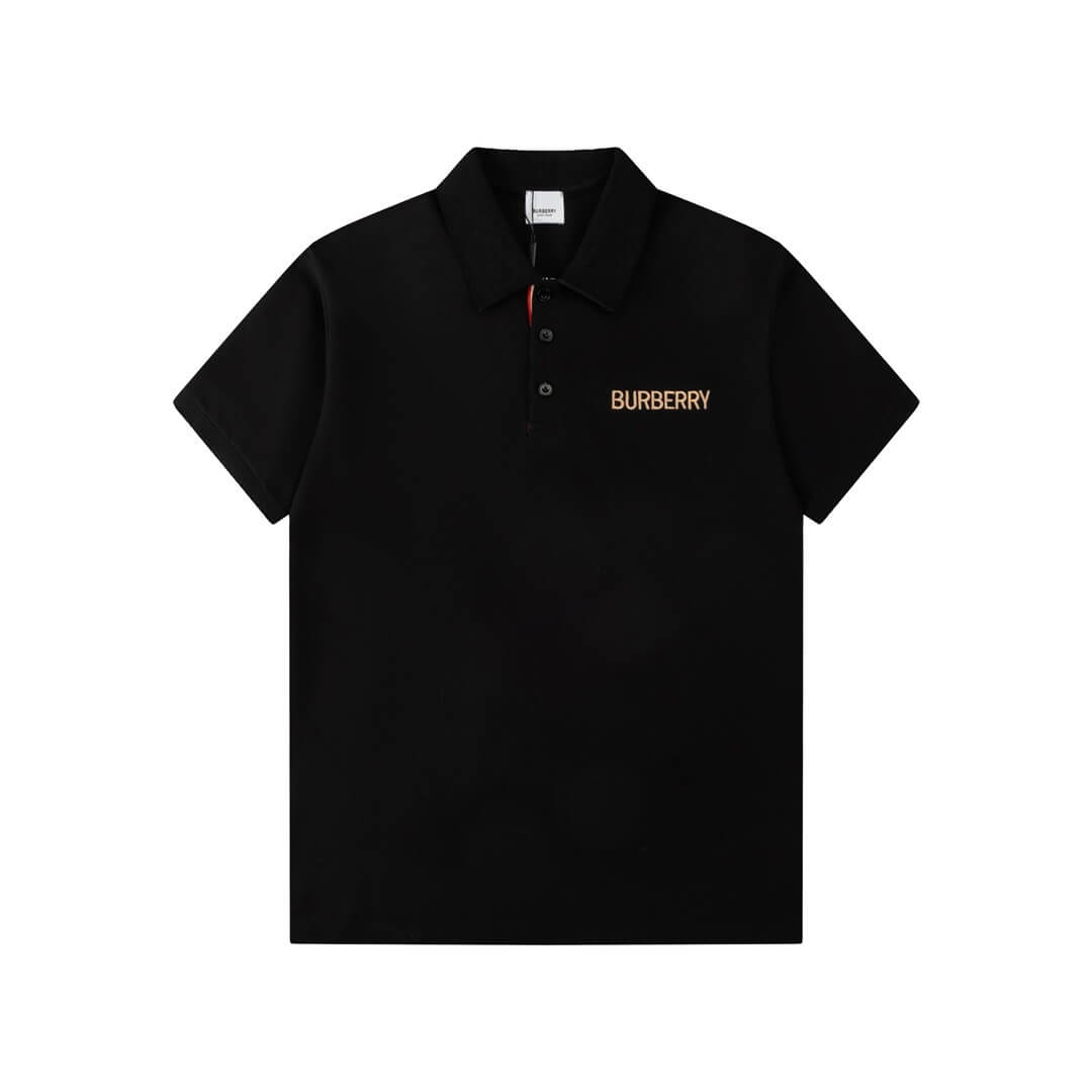 Letter Embroidery Polo T Shirt