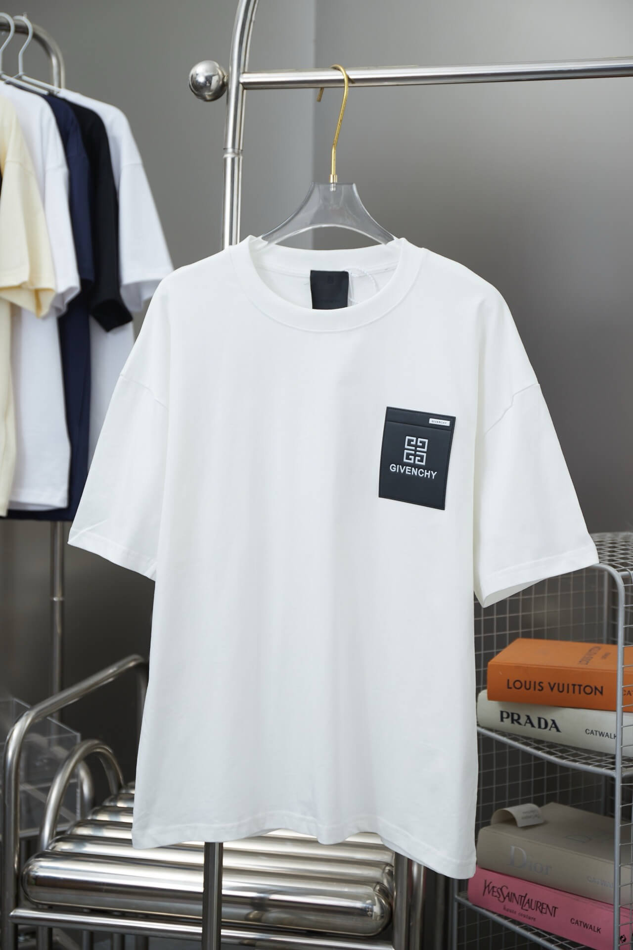 Letter Metallic Pocket T Shirt