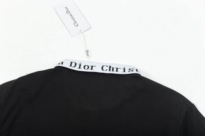 Letter Embroidery Polo Shirt