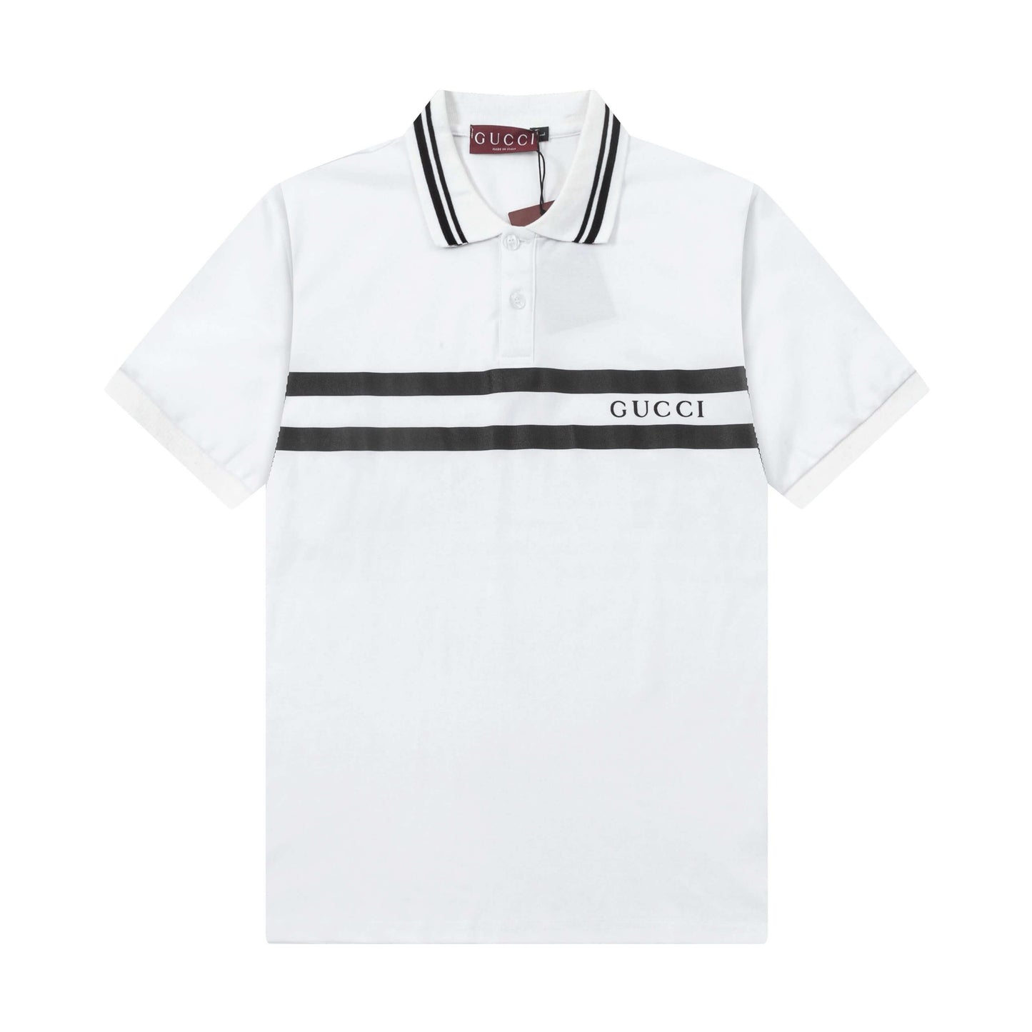 Striped Letters Polo Shirt