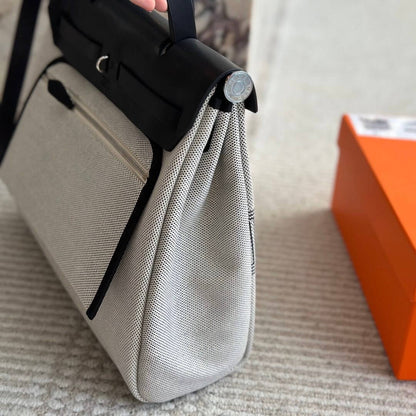 Classic Canvas And Leather Tote Bag