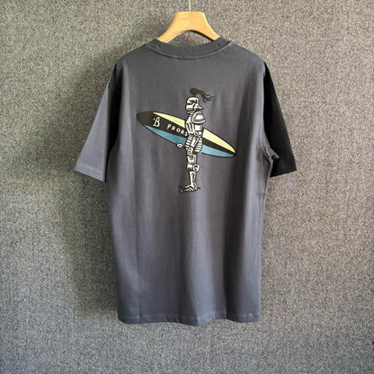 Big Rider Surfboard Print T Shirt