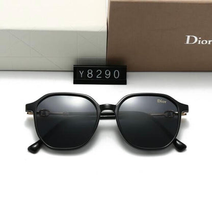 Classic Simple Large Frame Thin Temple Sunglasses