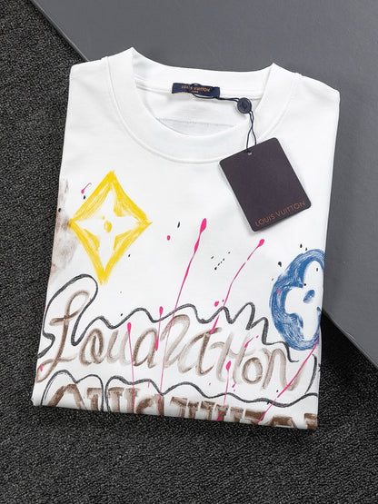 Hand-Drawn Pattern T Shirt