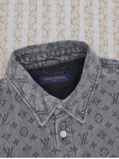 Exquisite Jacquard Denim Shirt