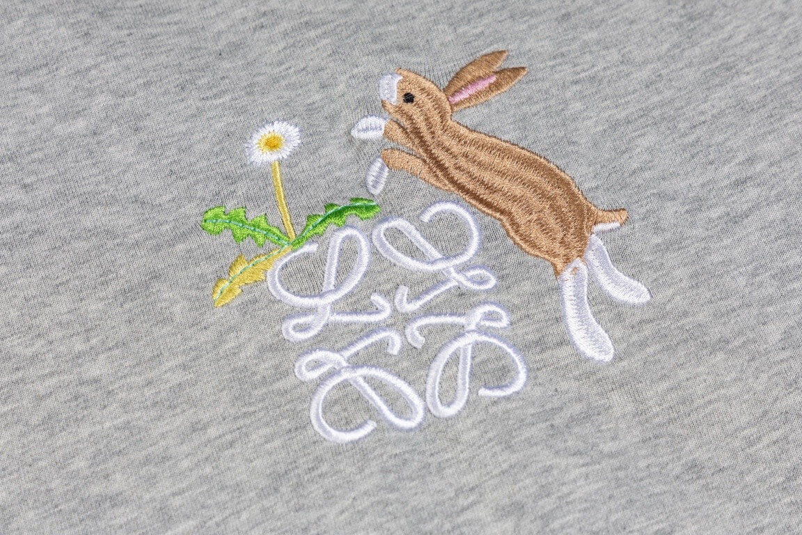 Rabbit Embroidery T Shirt