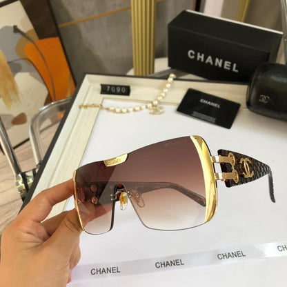 One-piece Frameless Gradient Design Sunglasses