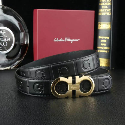 Fashion Embossed Leather Belt