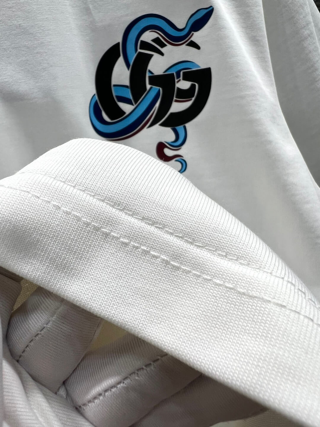 Snake Print GG Logo T-shirt