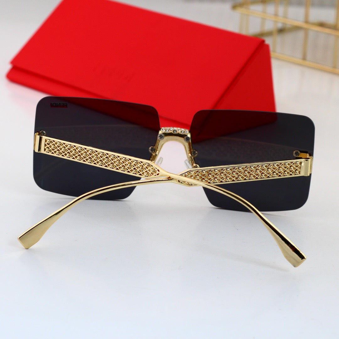 Luxurious Rhinestone Frameless Sunglasses