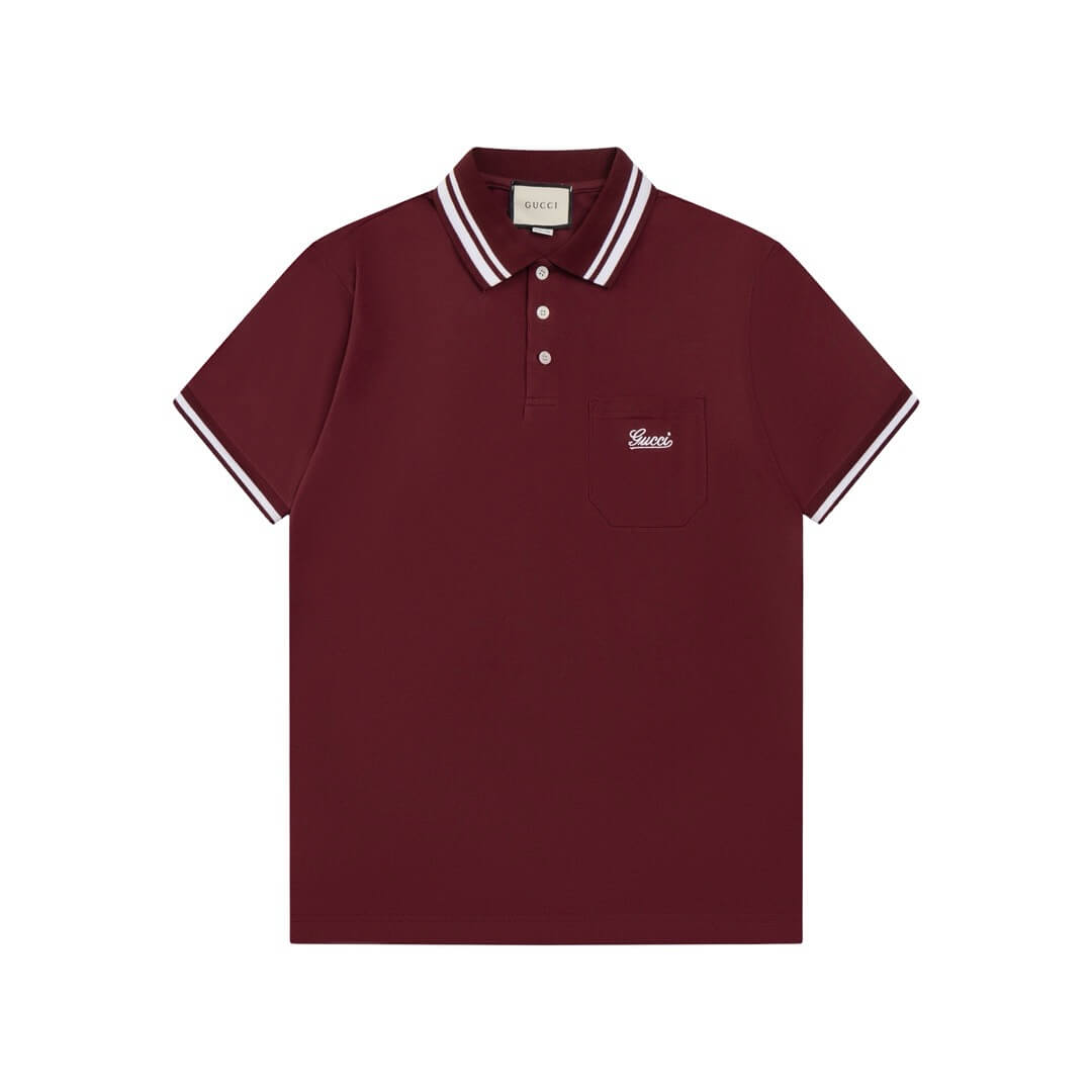 Letter Embroidery Polo T Shirt