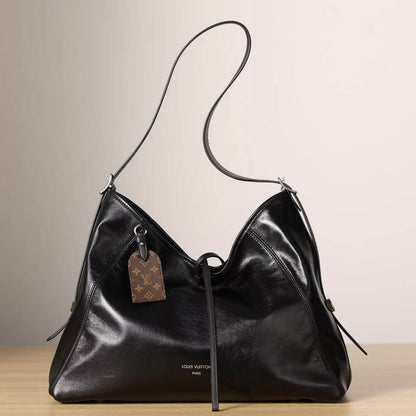 Minimalist Lazy Style Black Shoulder Bag