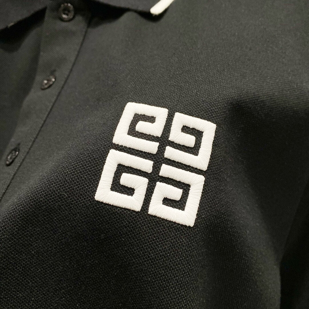 Square Embroidery Polo T Shirt