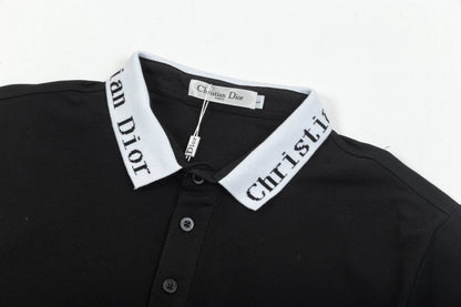 Letter Embroidery Polo Shirt