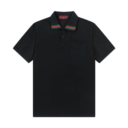 Neckline Stripes Polo Shirt