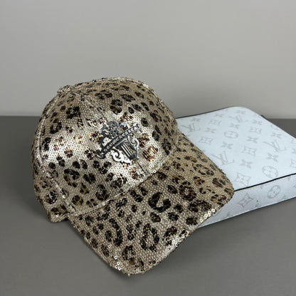 Avant-garde Fashion Leopard Print Sequin Cap