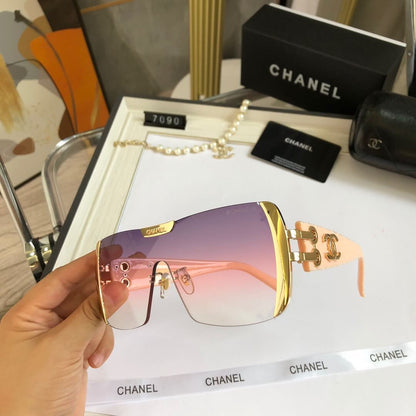 One-piece Frameless Gradient Design Sunglasses