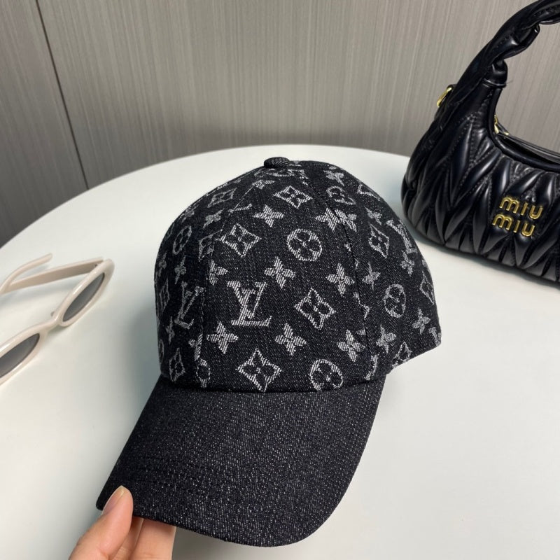 Classic All-Over Print Denim Baseball Cap