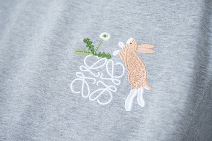 Rabbit Embroidery T Shirt