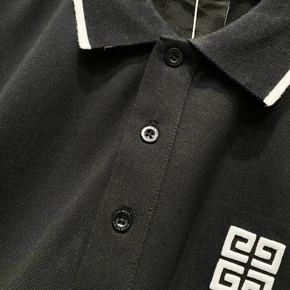 Square Embroidery Polo T Shirt