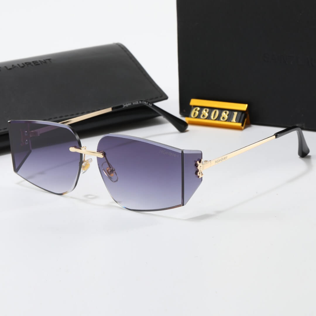 Modern Irregular Shape Frameless Sunglasses