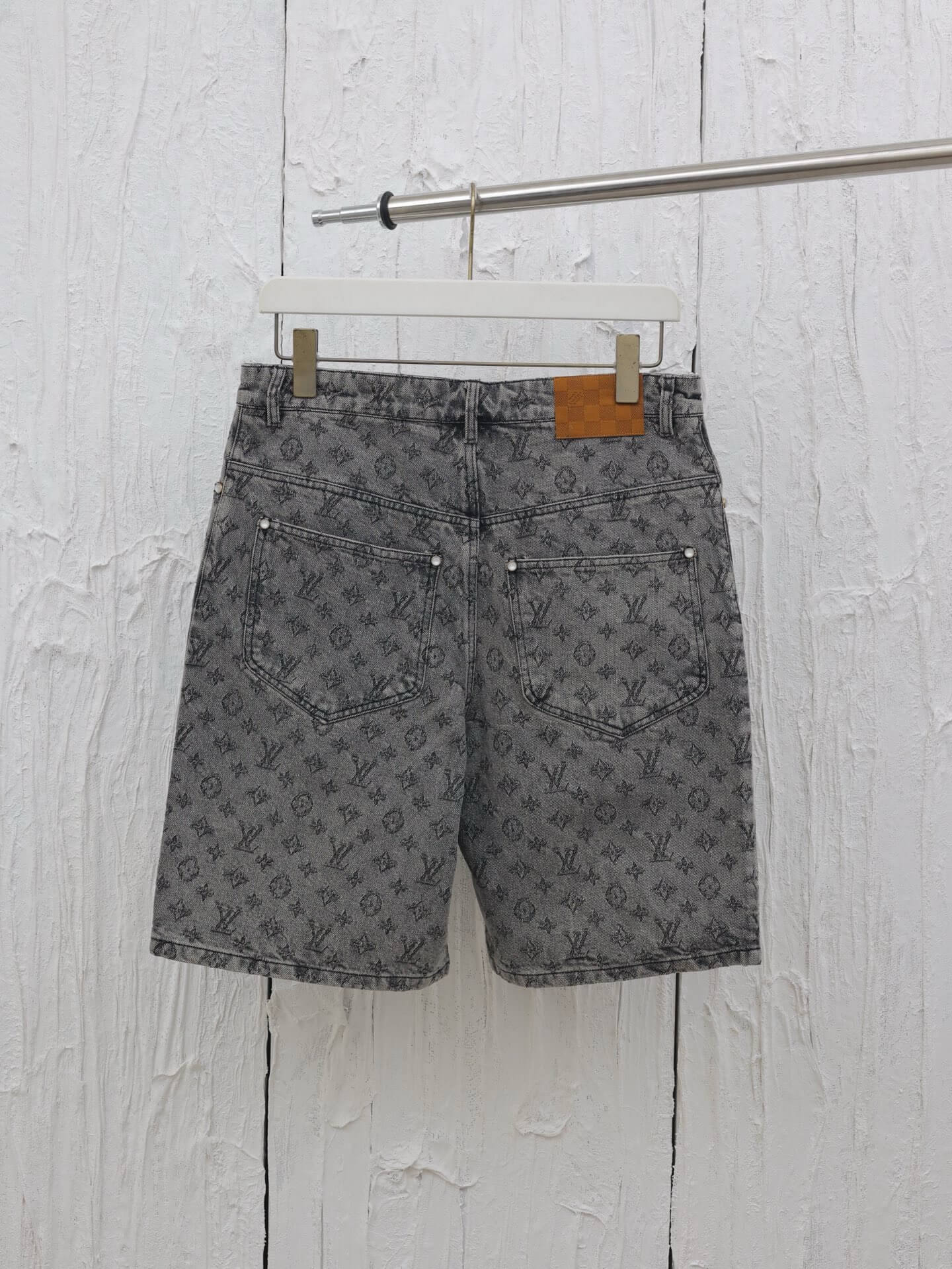 Exquisite Jacquard Denim Shorts