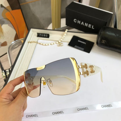 One-piece Frameless Gradient Design Sunglasses