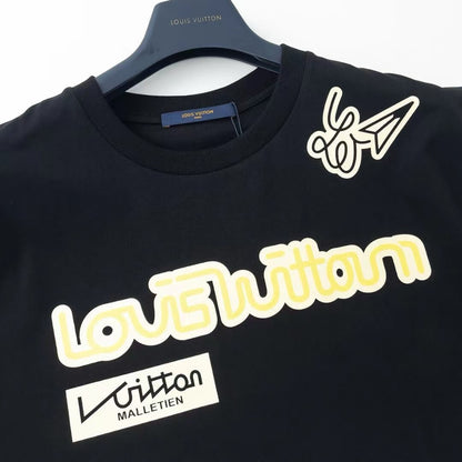 Yellow Letter Print T Shirt