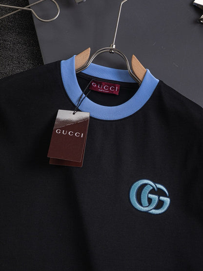 Double G Embroidery On Chest T Shirt