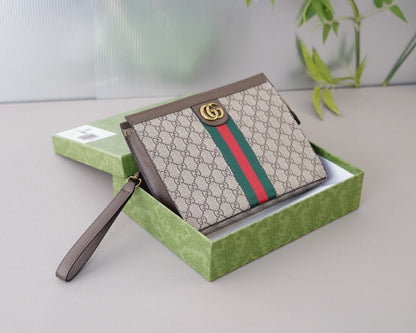 Business Casual Style Monogram Clutch Bag