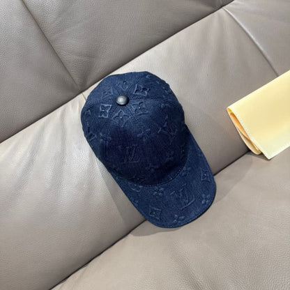 Embossed Denim Baseball Cap