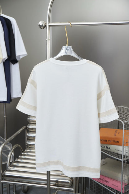 Striped Stitching T Shirt