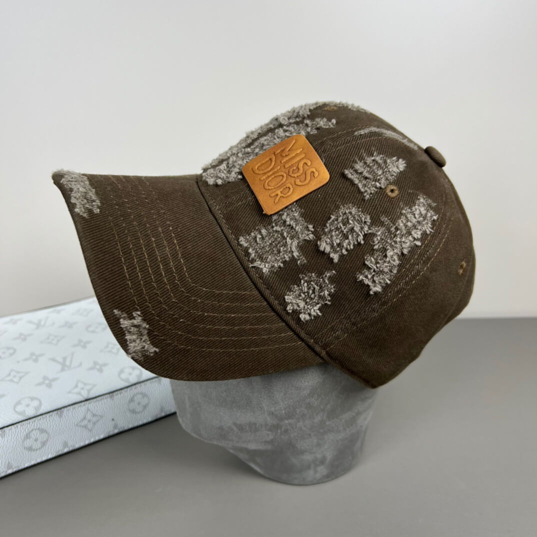 Chic Simple Distressed Brushed Baseball Cap