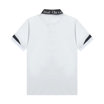 Letter Embroidery Polo Shirt