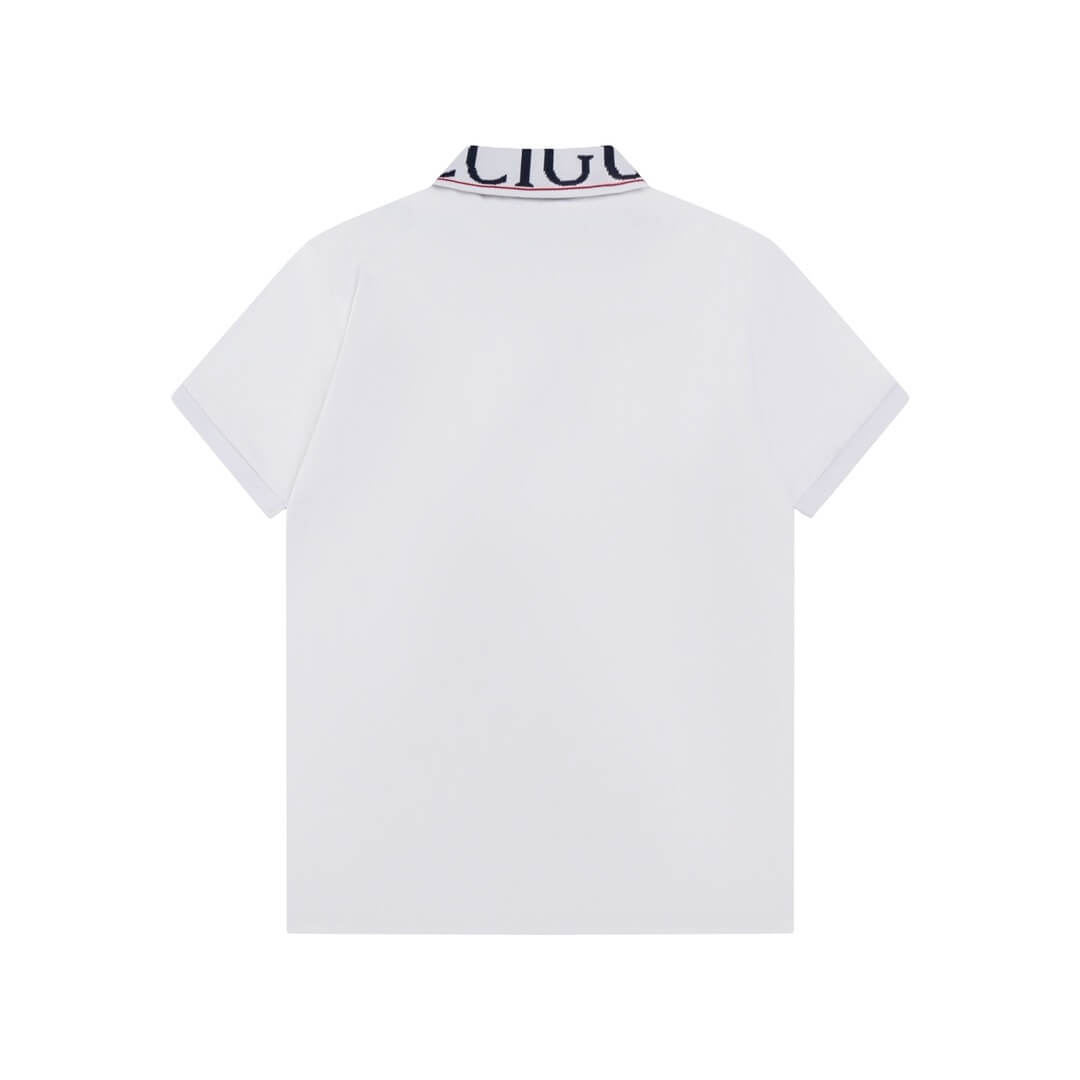 Neckline Letters Polo T Shirt