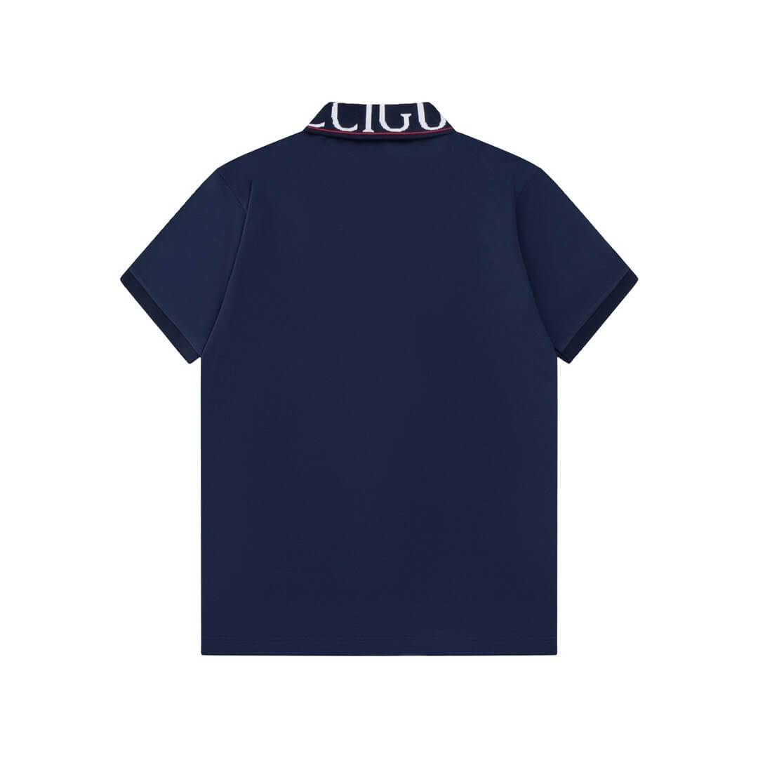 Neckline Letters Polo T Shirt