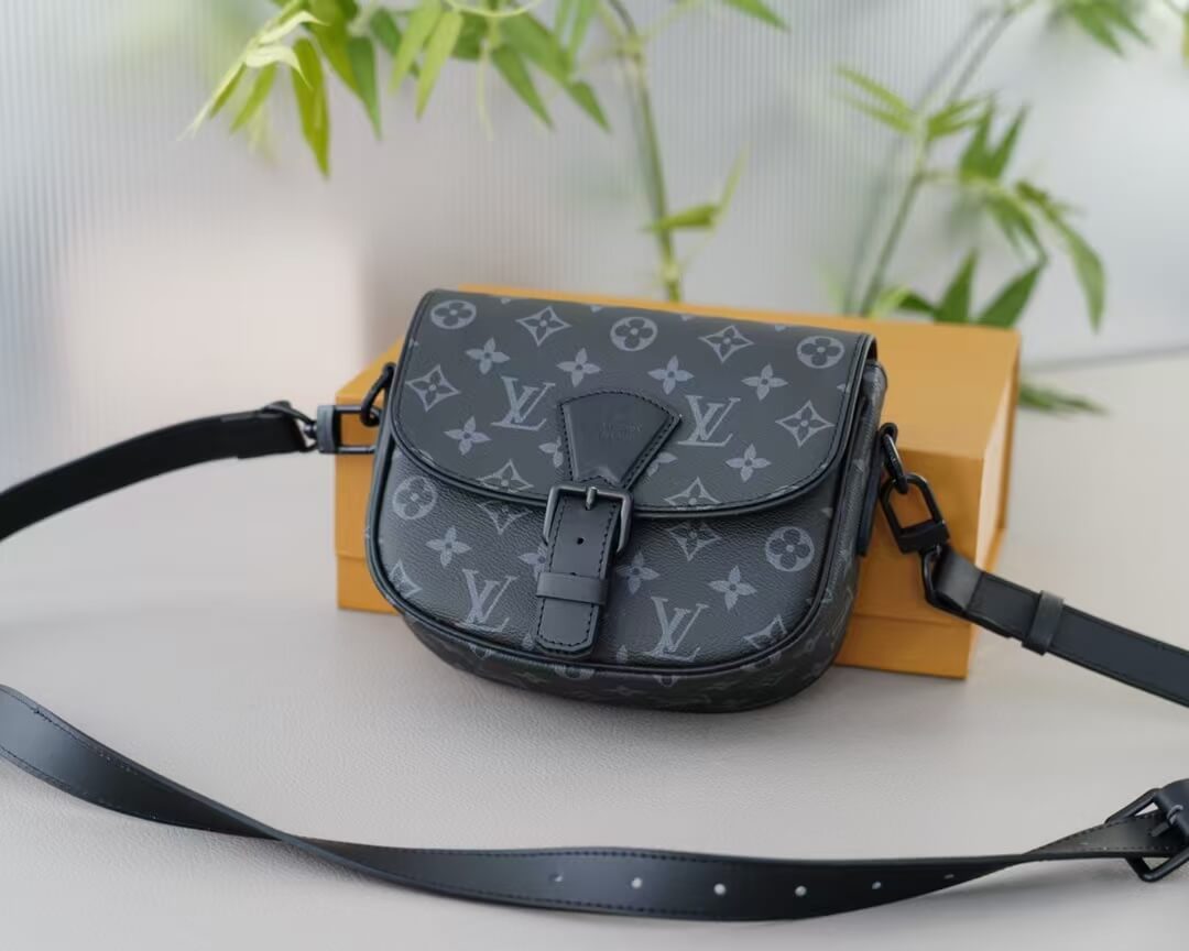 Black All Over Print Crossbody Bag