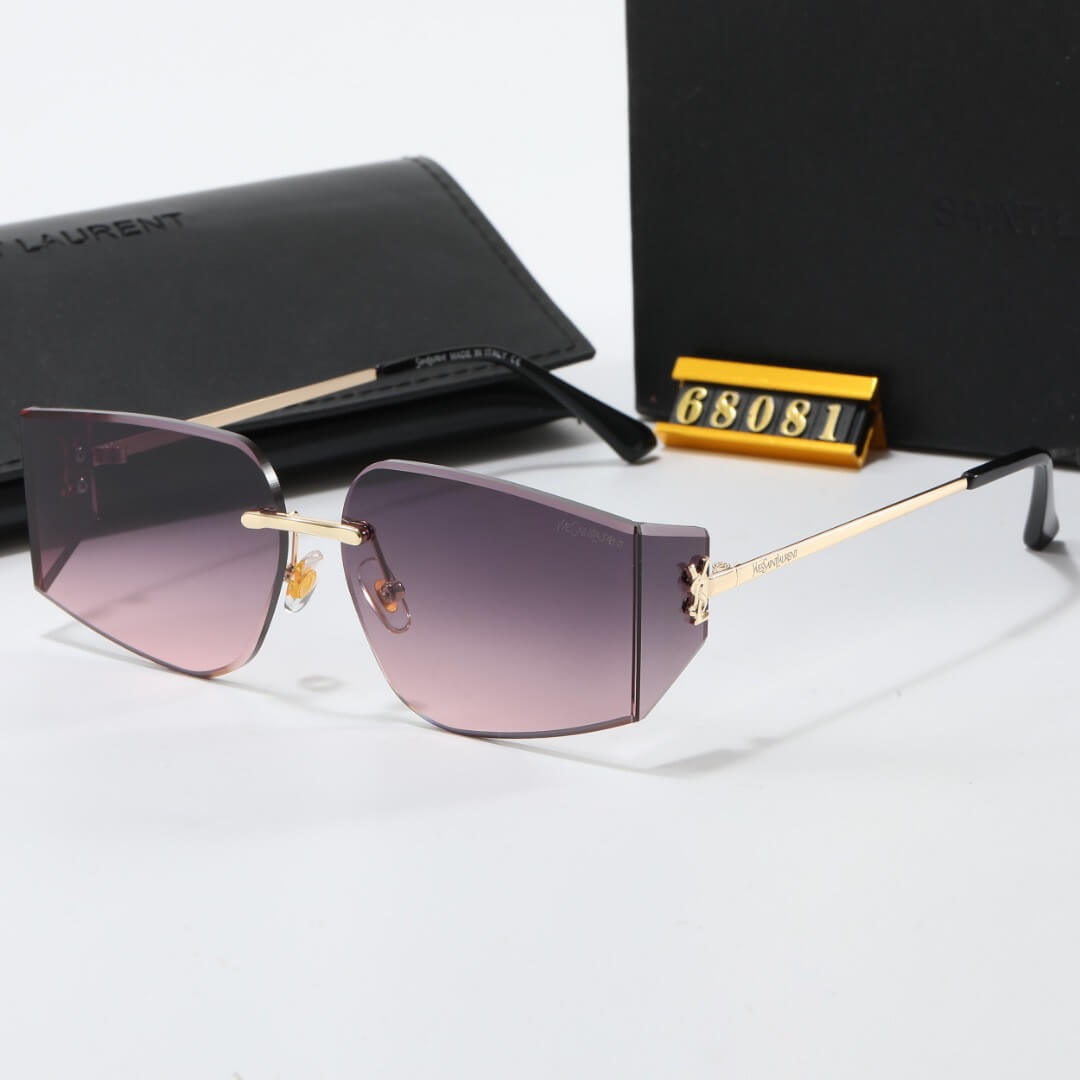 Modern Irregular Shape Frameless Sunglasses