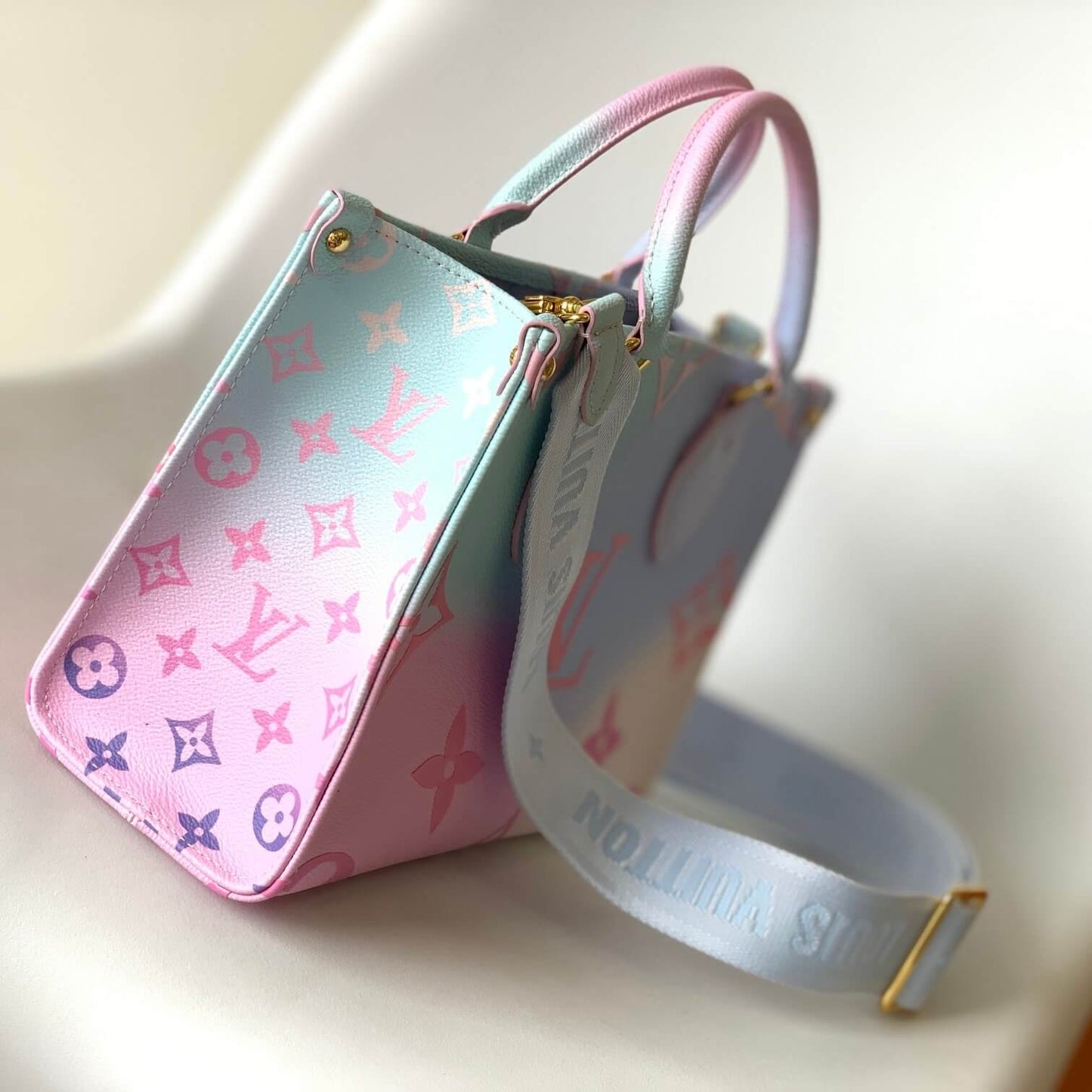 Fresh Gradient Pastel Color Tote Shoulder Bag