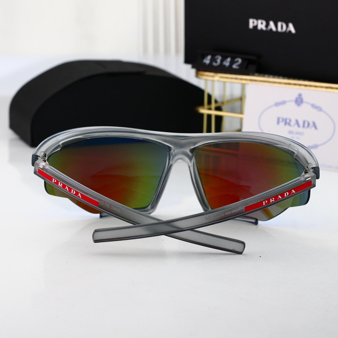 Futuristic Half-Side Frame Design Sunglasses