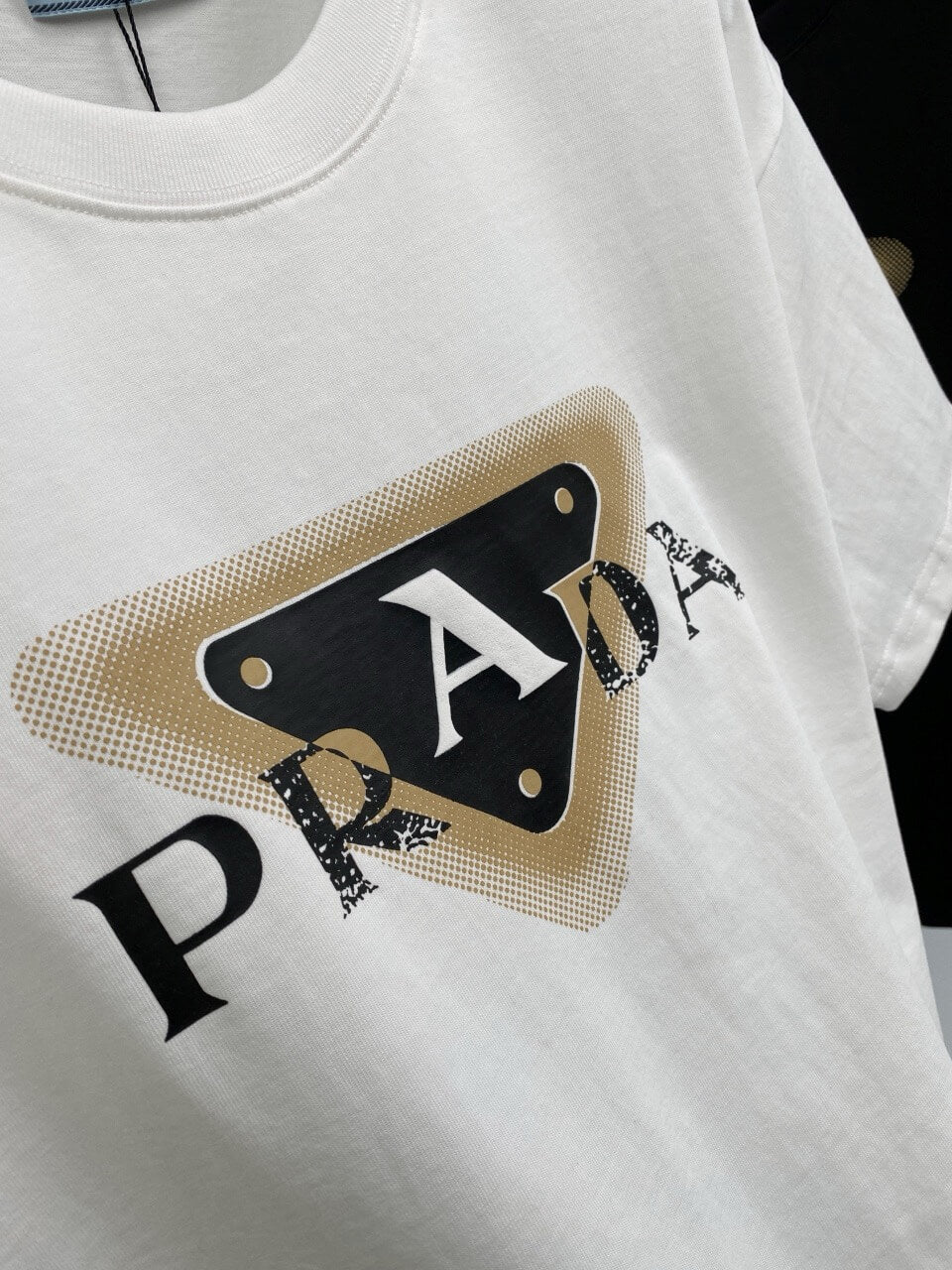 Triangle Letter Print T Shirt