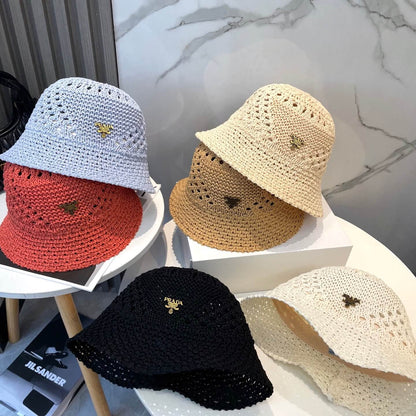 Elegant Holiday Style Thin Knitted Bucket Hat