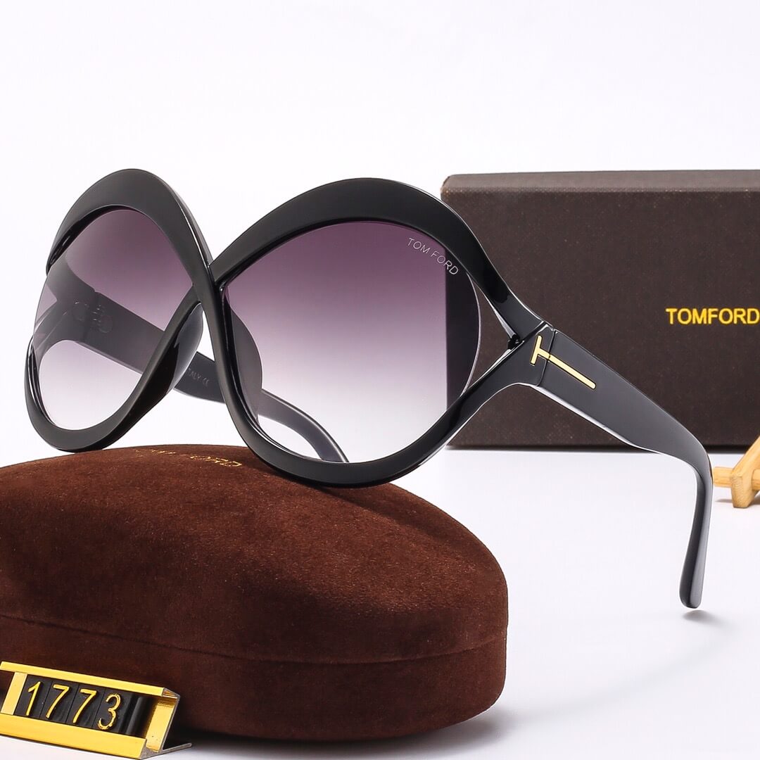 Trendy Oversized Round Frame Curved Sunglasses