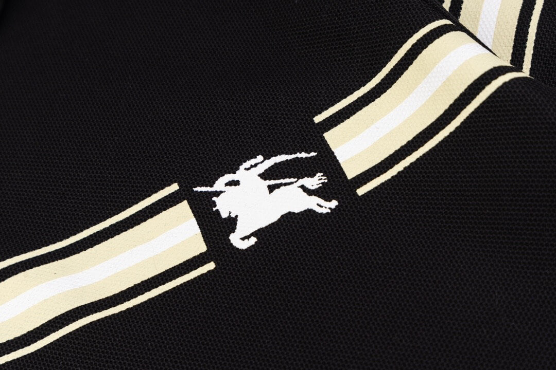 Striped Warhorse Embroidery Polo T Shirt